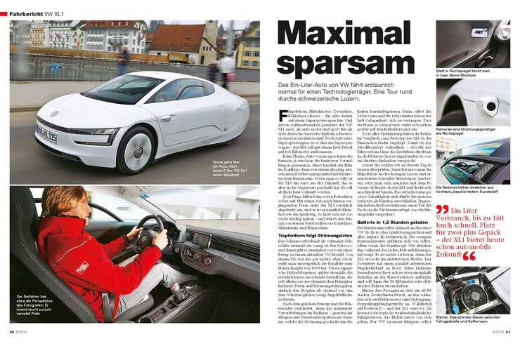 Fahrbericht VW XL1 - auto motor und sport